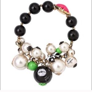 Betsey Johnson First Date Stretch Charm Bracelet